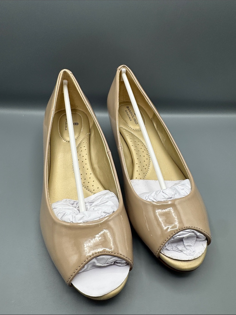 Bandolino Women's Candra Low Wedge Peep Toe Dress Pumps
